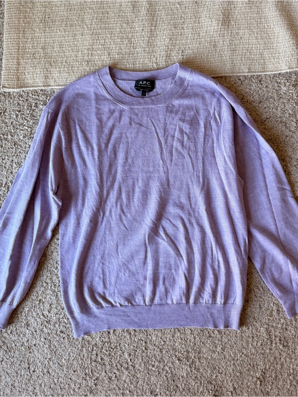 A.P.C. Women’s Lilac Wool Crewneck Sweater